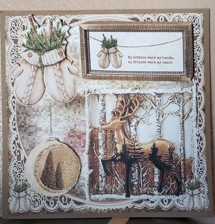 Christmas time design approx 7 x 7 inches by Angela Taylor