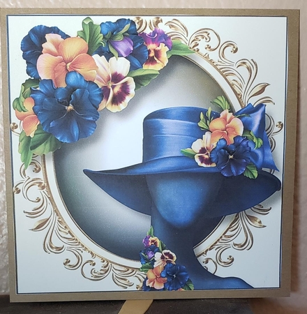 Garden Party Pansies 8x8 by Angela Taylor