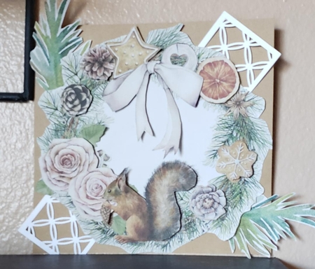 Gentle Winter 1 Wreath Decorations/Card Toppers. by Angela Taylor