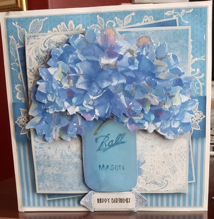 Hydrangea Mason Jar  by Angela Taylor