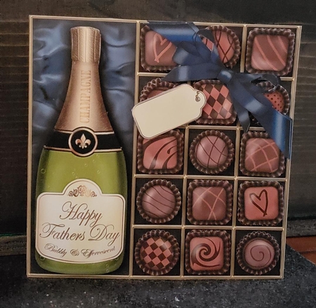 Fathers Day Champers Quick Card with 3D Decoupage by Angela Taylor