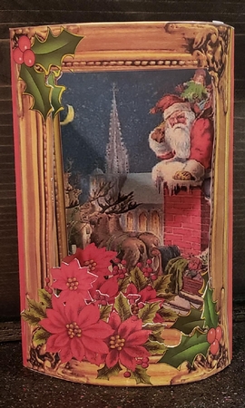 Inside Out Card Christmas Santa Vintage by Angela Taylor