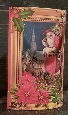 Inside Out Card Christmas Santa Vintage by Angela Taylor