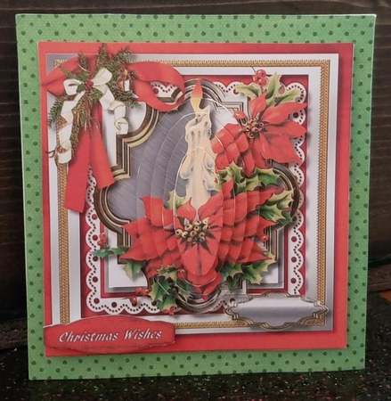 Single Candle Red 5in Scalloped Side Stacker by Angela Taylor