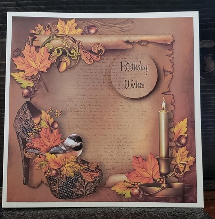 Autumn Candle, Scroll & Shoe - Quick Topper by Angela Taylor