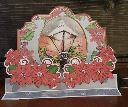 Christmas Silver Lantern 3D Easel Card Mini Kit by Angela Taylor