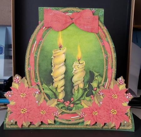 Candle Duo Special Large Oval Card Mini Kit by Angela Taylor