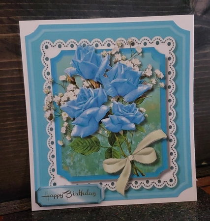 Lovely Aqua Shapes Card 4 by Angela Taylor