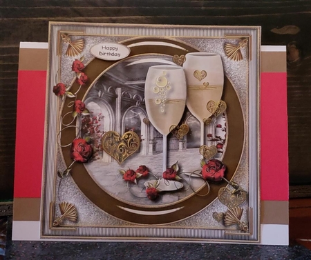 Of Wine & Roses Card Topper 2 by Angela Taylor