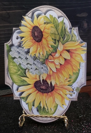 Flip Card with Sunflowers  and Verse by Angela Taylor