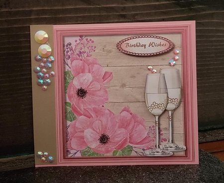 Gorgeous Pink Flowers and Glasses by Angela Taylor