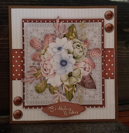 Stunning Coffee and Cream Anemones and Roses  by Angela Taylor