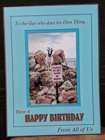 To the Guy who does his Own Thing - Co-worker Birthday A4 Card by Angela Taylor