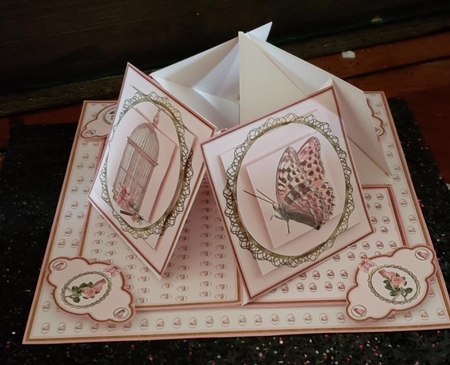 Ladies quad easel birthday card. by Angela Taylor