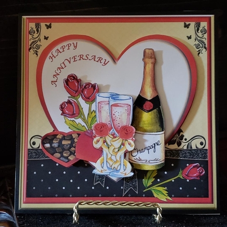 Anniversary Champagne and Roses by Angela Taylor