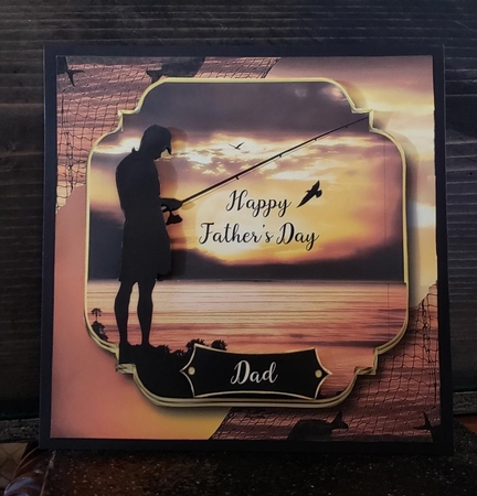 Happy Fathers Day - Male Fishing by Angela Taylor