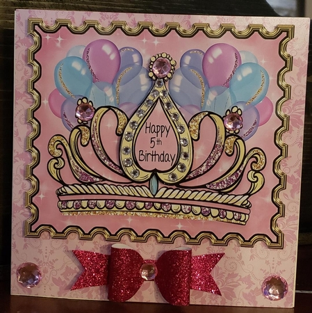 Princess Crown Birthday Card for Ages 3 to 6 by Angela Taylor