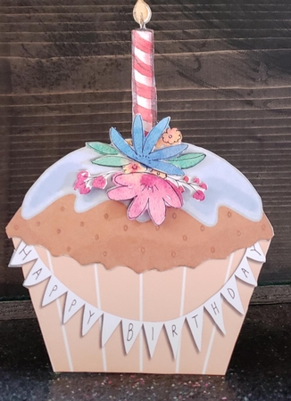 Happy birthday cupcake card by Angela Taylor