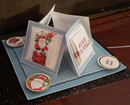 Merry Christmas quad easel card. by Angela Taylor