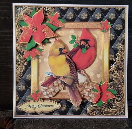Quilted Christmas Card Front Kit-4 by Angela Taylor