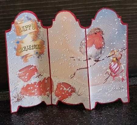 Tri-Fold Christmas Robin by Angela Taylor