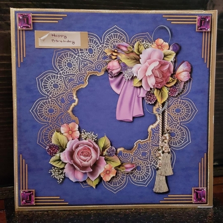 Floral Mandala Card Topper  by Angela Taylor
