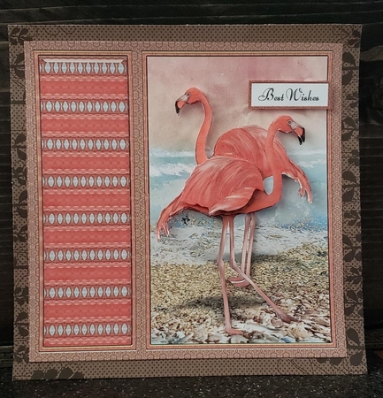 Flamingo Card Front by Angela Taylor