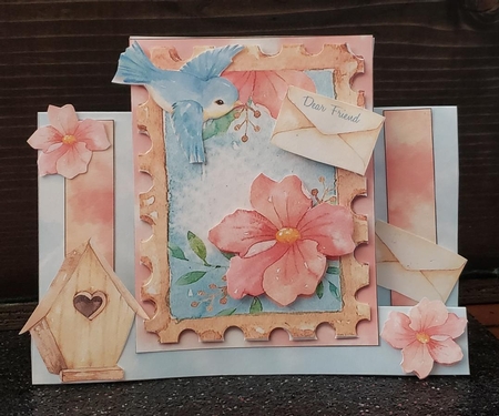 Sending Mail Centre Step Up Card by Angela Taylor