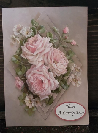 Vintage Roses Diamond Pyramage by Angela Taylor