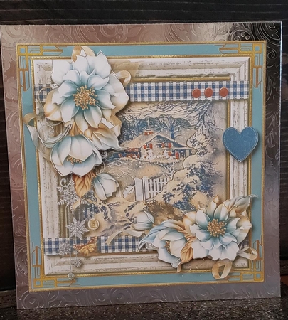A Blue Country Christmas Card Topper & Gift Card 2 by Angela Taylor