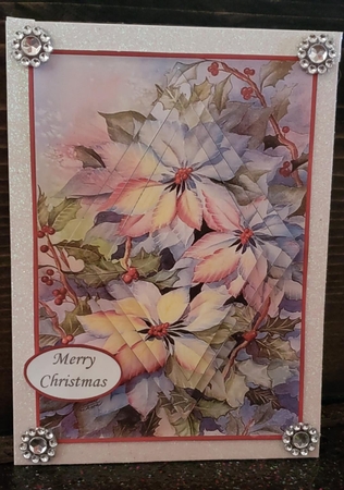 Christmas Poinsettias Diamond Pyramage by Angela Taylor