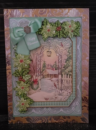 Winter Garden Happy Christmas 7x5in Fancy Lace Step by Step by Angela Taylor