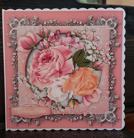 BoHo Roses on Lace 2 by Angela Taylor