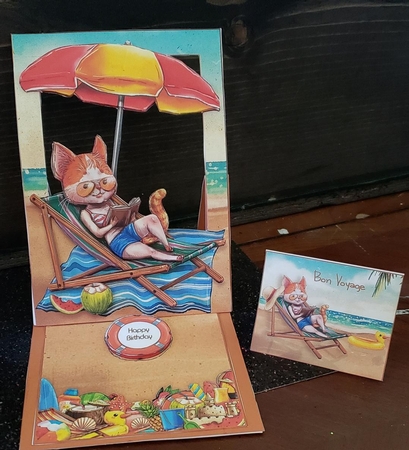 Forever Framed Easel Card - Holiday Kitty by Angela Taylor