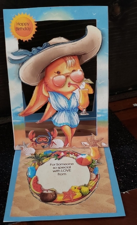 Forever Framed Easel Card - Raunchy Rabbit by Angela Taylor