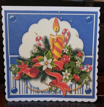 Candles and Christmas Flowers  by Angela Taylor
