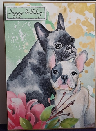 Frenchie Love Quick Card/Topper by Angela Taylor