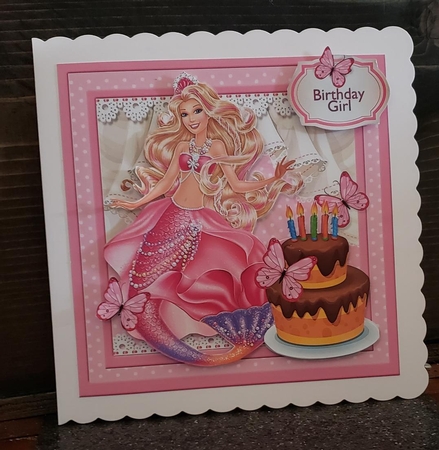 Mermaid Princess Birthday Girl by Angela Taylor