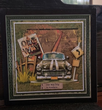 One Way Trip to Nowhere Card Topper  by Angela Taylor