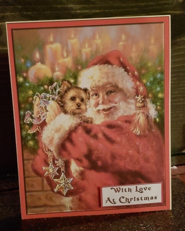 Good Boy and Likkle Cutie with Santa Toppers by Angela Taylor