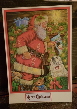 Good Boy and Likkle Cutie with Santa Toppers by Angela Taylor
