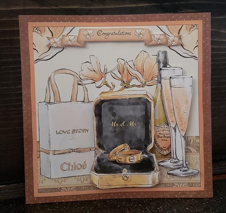 Wedding Day 6x6 Quick Card/Topper by Angela Taylor