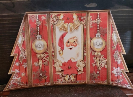 Red Shaped Christmas Card Mini Kit by Angela Taylor