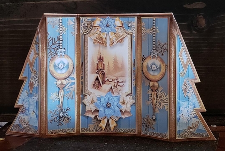Blue Winter Shaped Christmas Card Mini Kit by Angela Taylor