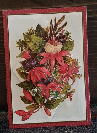 pretty red fuschia diamond pyramids & bows by Angela Taylor