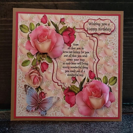 Traditional petals and wings 7x7 by Angela Taylor