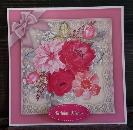 Beautiful Red Roses and Bow  by Angela Taylor