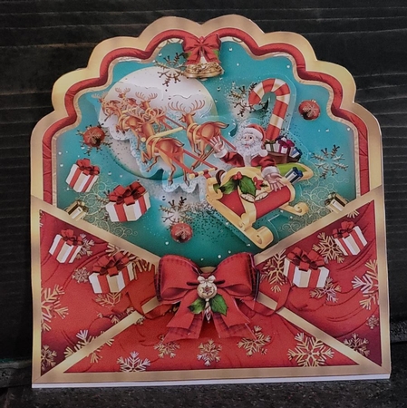 Winter Christmas Santa in the Sky Mini Kit by Angela Taylor