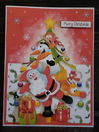 Stacks on Santa Card Topper by Angela Taylor