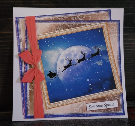 CHRISTMAS TWISTED MULTI SENTIMENTS SANTA ON SLEIGH by Angela Taylor